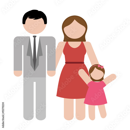 family concept. avatar icon. colofull, flat and isolated design