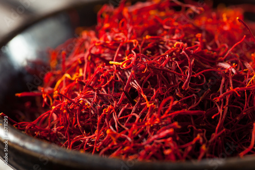 Raw Organic Red Saffron Spice photo