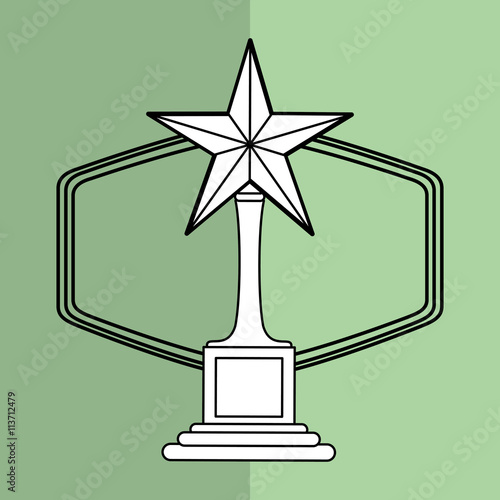 Winner design. Success icon. Flat illustration, vector graphic