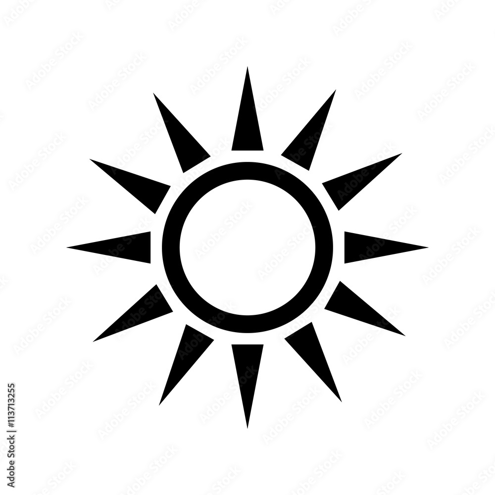 Sun design. isolated weather icon. vector graphic
