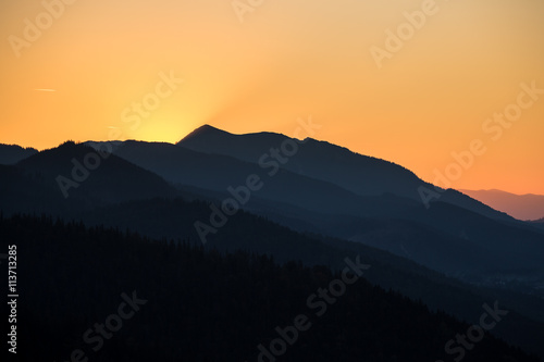 Wallpaper Mural Sunset over Tatra Mountains,Zakopane,Poland Torontodigital.ca