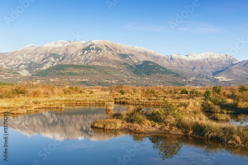 Special botanical and animal reserve Solila in winter. Montenegro