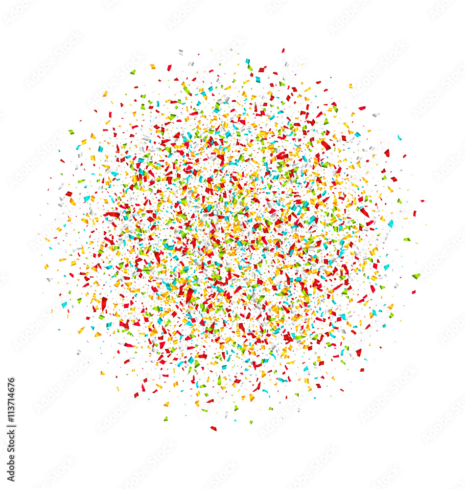 Colorful Confetti. Grainy Abstract Multicolored Tinsel