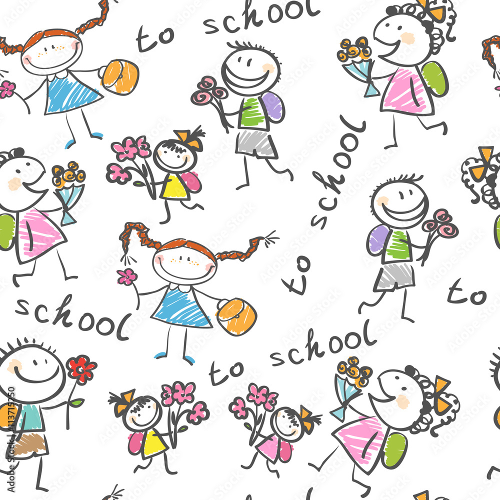 background cheerful children. Vector background cheerful children. Vector