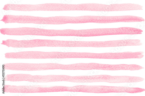 Pink watercolor striped background 
