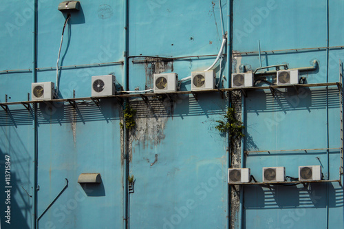Ac -  air conditon on old building facade © hanohiki