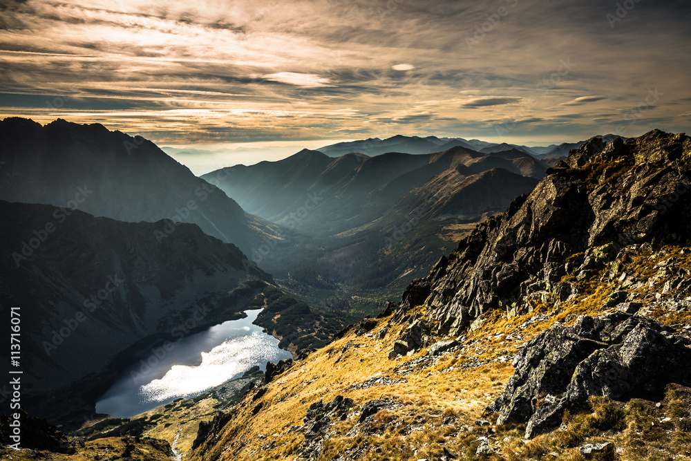 Mountain landscape in Tatra mountain national park,Zakopane,Pola
