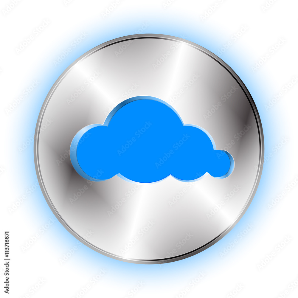 Cloud futuristic icon. Technological background Cloud futuristic icon. Technological background