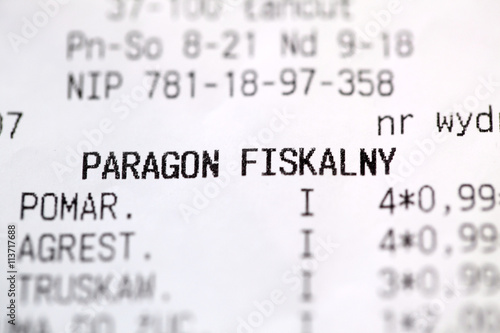 sales receipt