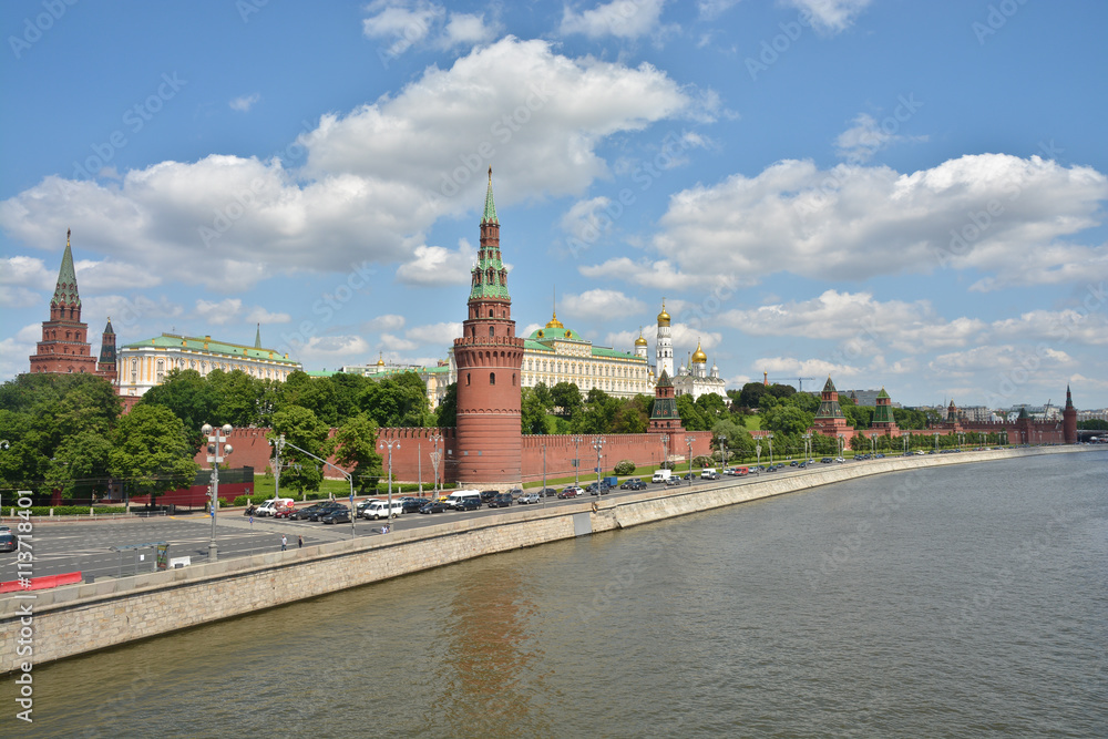 Kremlin embankment in Moscow.