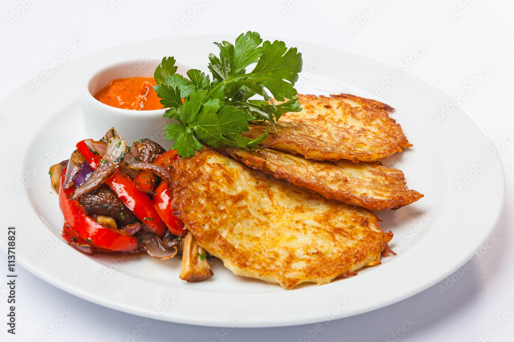 Potato Pancake with vegetables Potato Pancake with vegetables