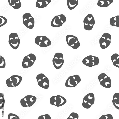Seamless pattern - Theater mask