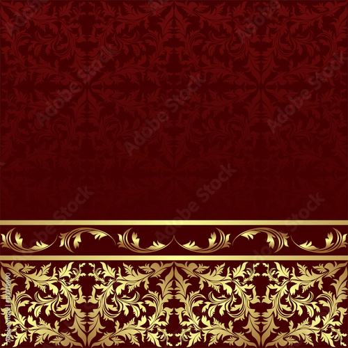  Luxury ornamental Background decorated the golden floral Border