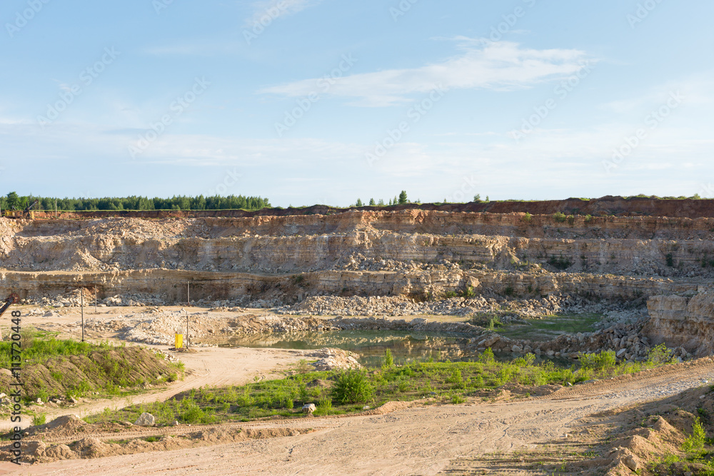 Blasting area in Quarry