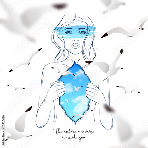 Inner World Of Beautiful Woman