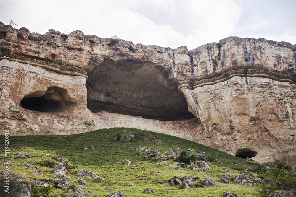 Caves in the White Rock. Mount Ak-Kaya