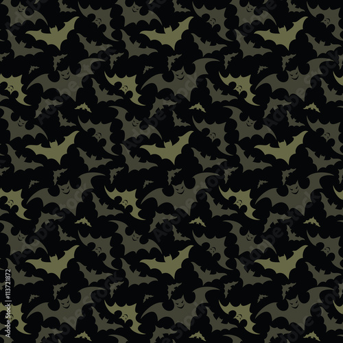 Halloween pattern with bat.