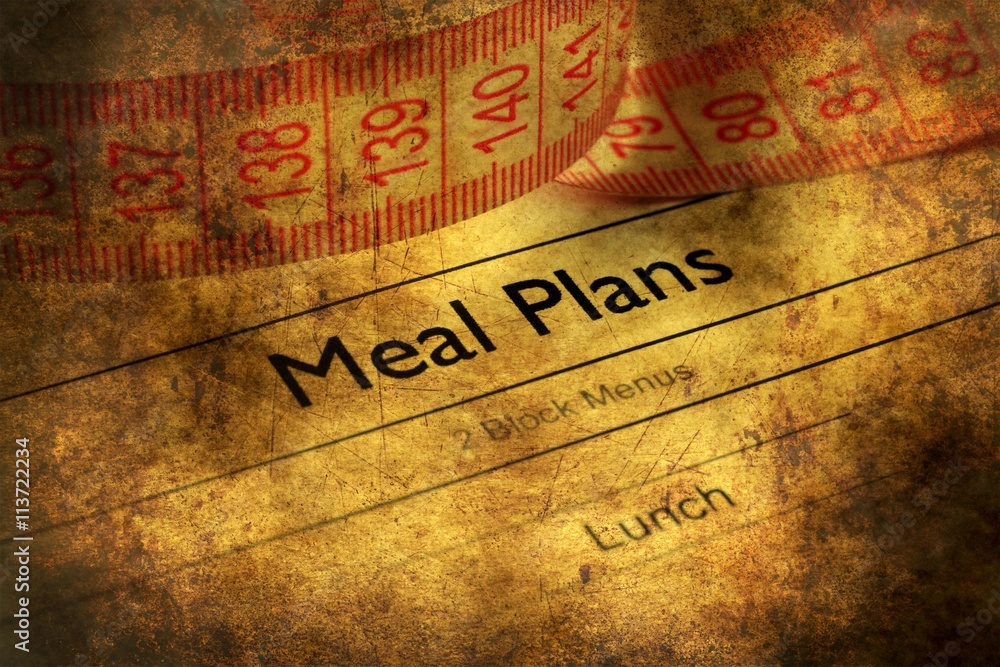 Obraz premium Meal plan grunge concept