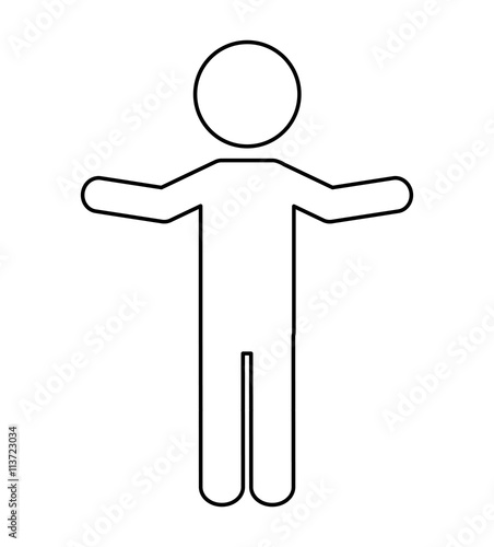 Person design. Pictogram doing action icon. vector graphic