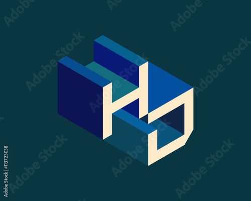 HD isometric 3D letter logo. three-dimensional stock vector alphabet font typography design.