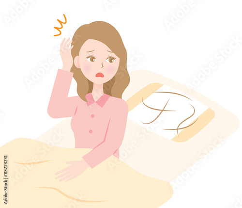 抜け毛　女性　枕