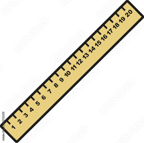 Ruler wit numbers