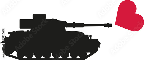 Tank shoots heart - no war