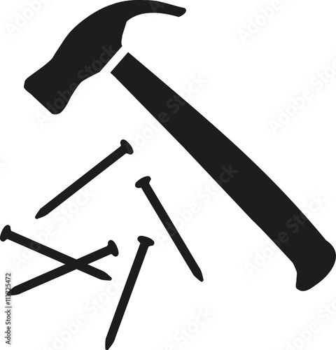 Hammer with nails