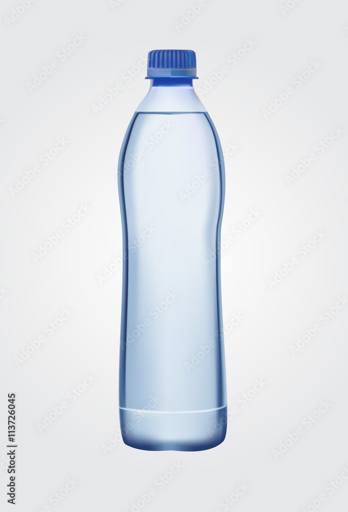 Plastic bottle of drinking water isolated on white Plastic bottle of drinking water isolated on white