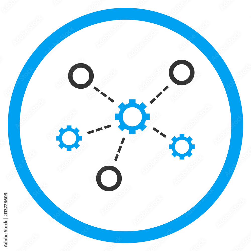 Service Relations vector bicolor icon. Image style is a flat icon ...