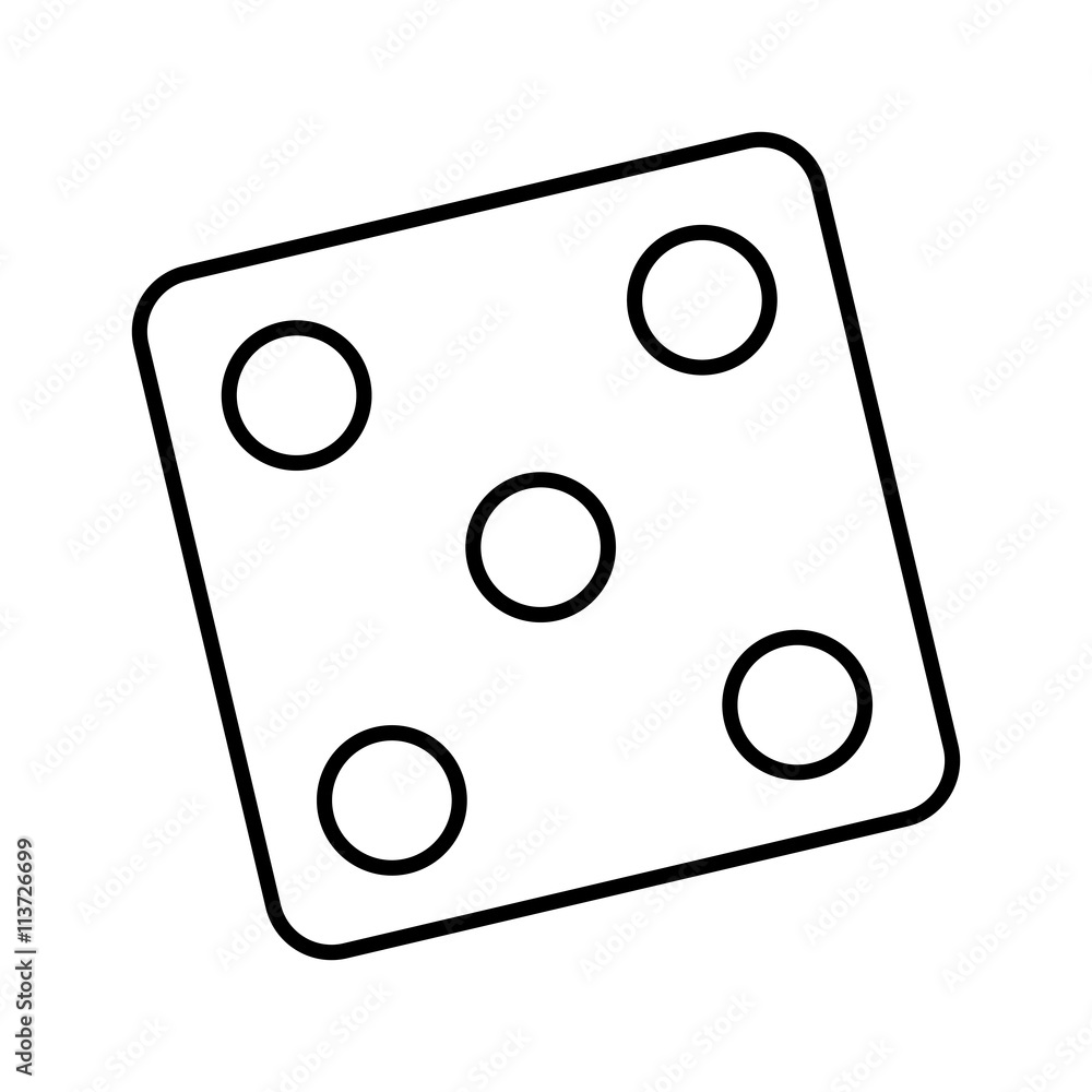 Casino and game concept. Dice icon. vector graphic Casino and game concept. Dice icon. vector graphic