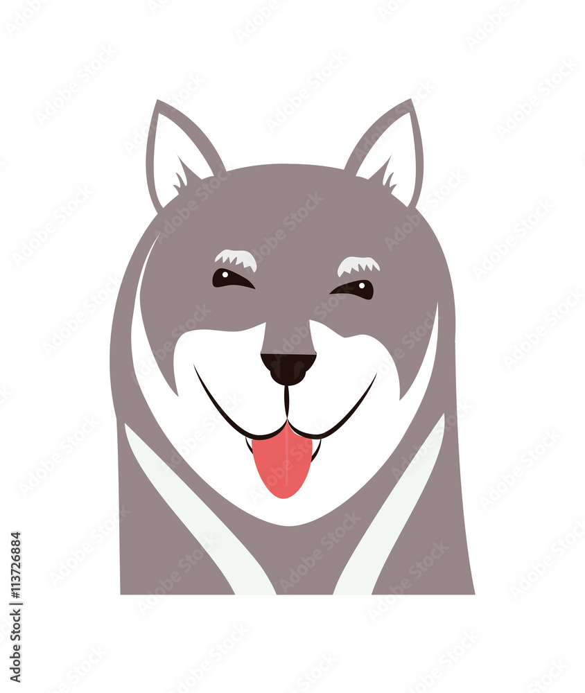 Animal and Pet love. Dog cartoon  icon. vector graphic