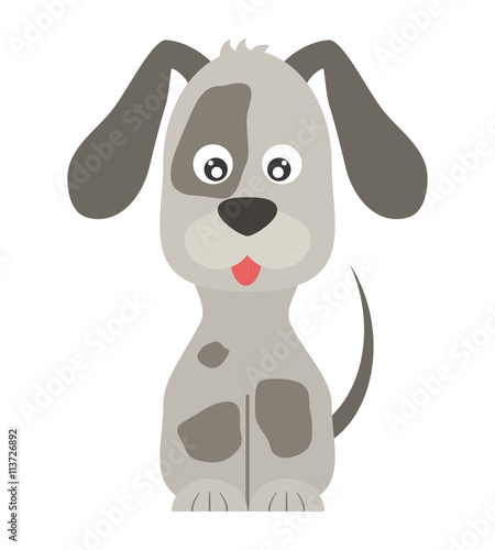 Animal and Pet love. Dog cartoon  icon. vector graphic