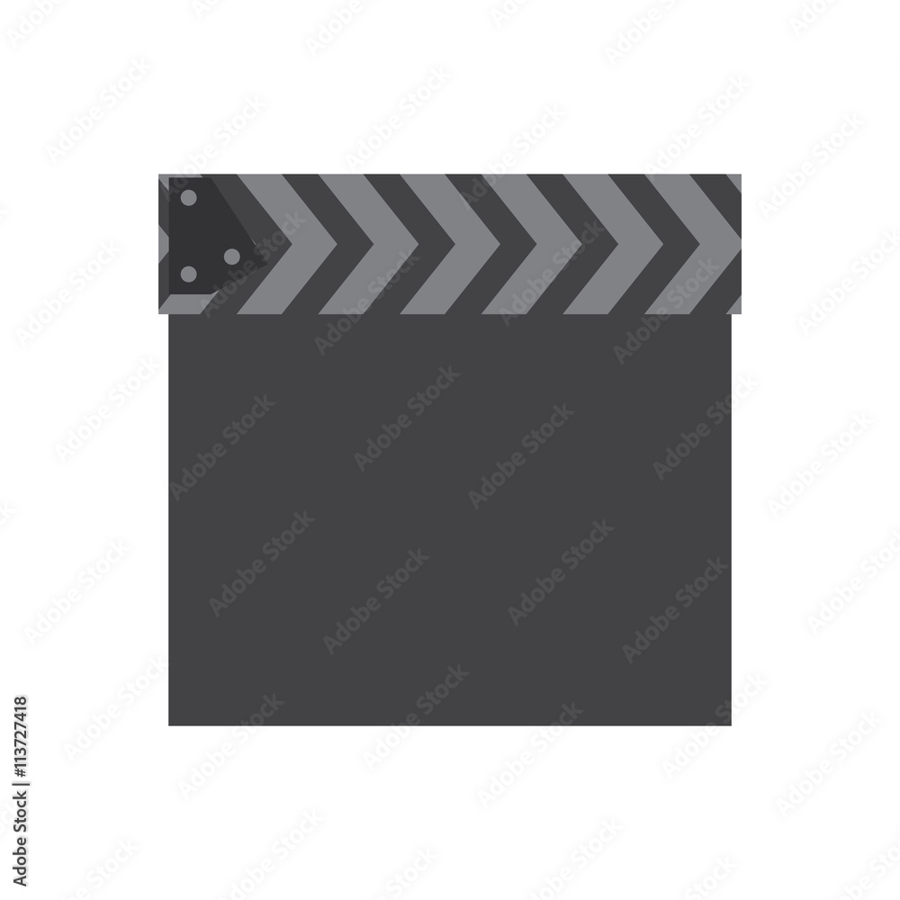 Fototapeta premium Movie concept. classic clapboard icon. vector graphic