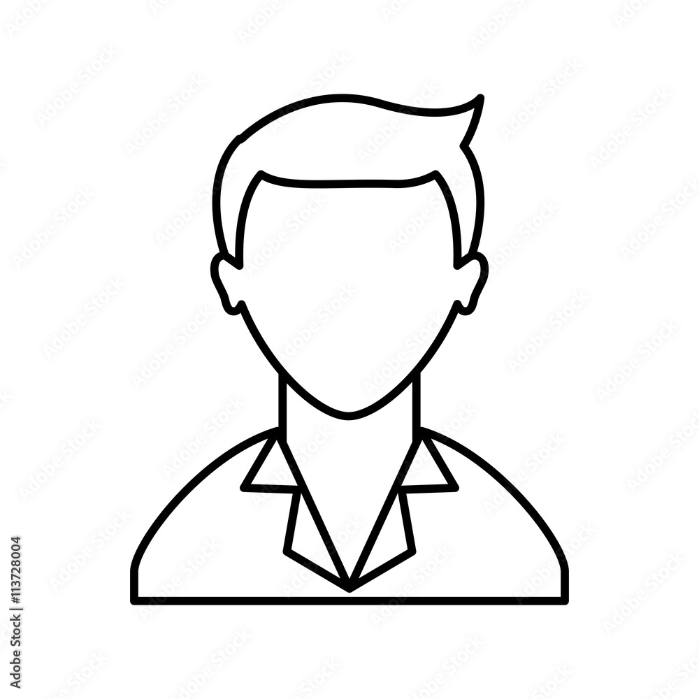 Businessman concept. avatar male person icon. vector graphic Businessman concept. avatar male person icon. vector graphic