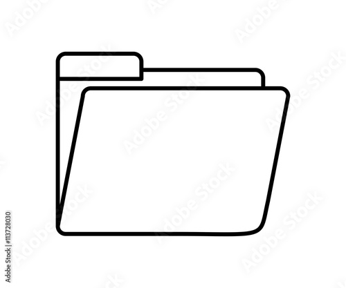 Document concept. Folder of office icon. vector graphic