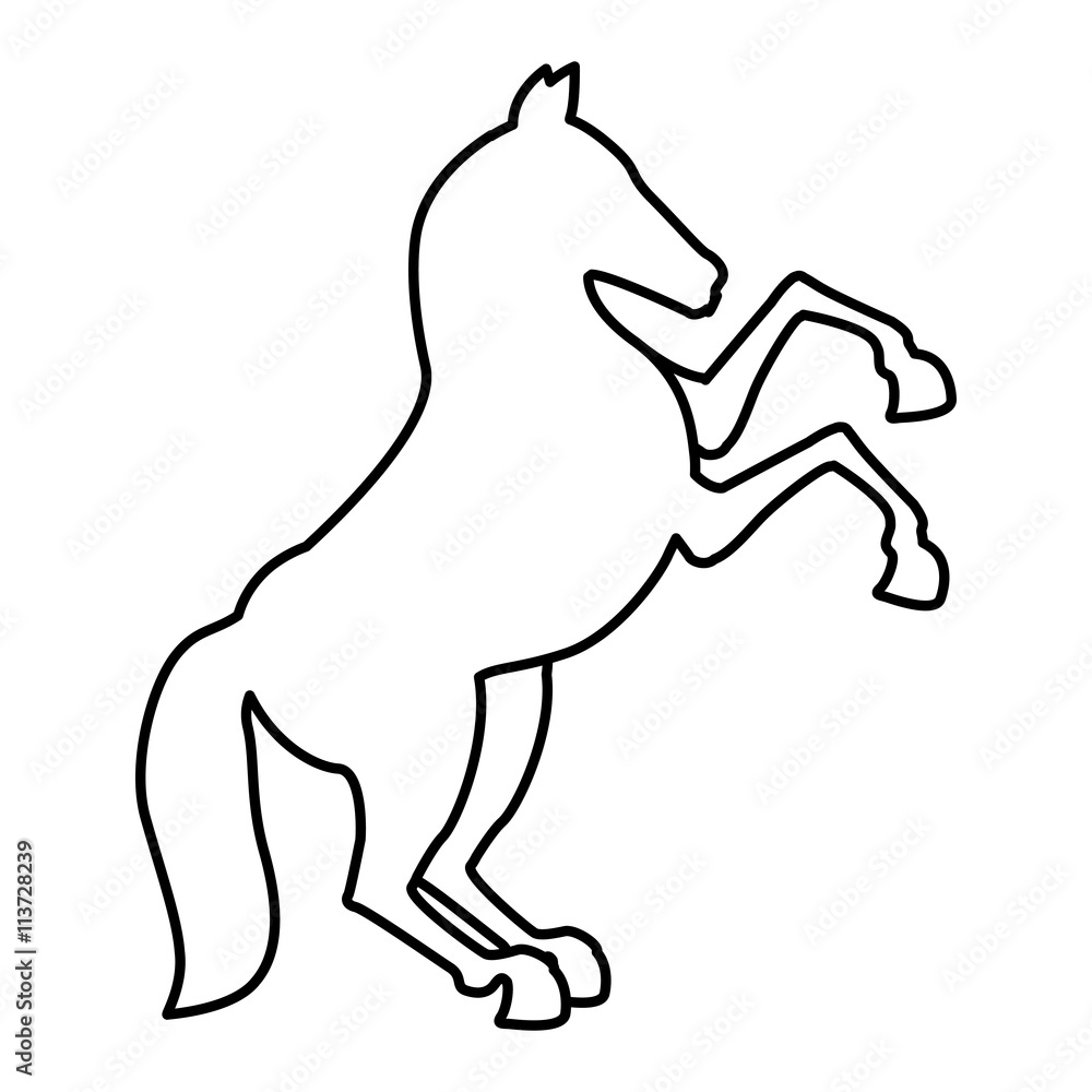 Horse silhouette. Farm Animal icon. vector graphic Horse silhouette. Farm Animal icon. vector graphic