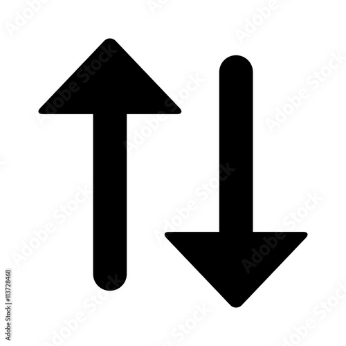 Up and down arrow flat icon for apps and websites