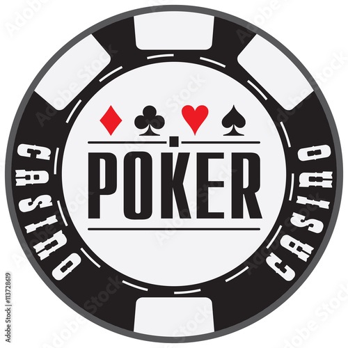 Black casino chips for Poker