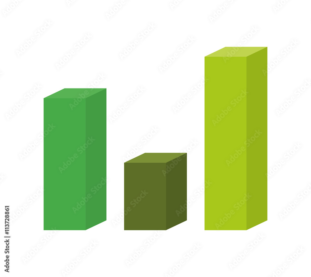 Green infographic data concept. bar icon. vector graphic Green infographic data concept. bar icon. vector graphic