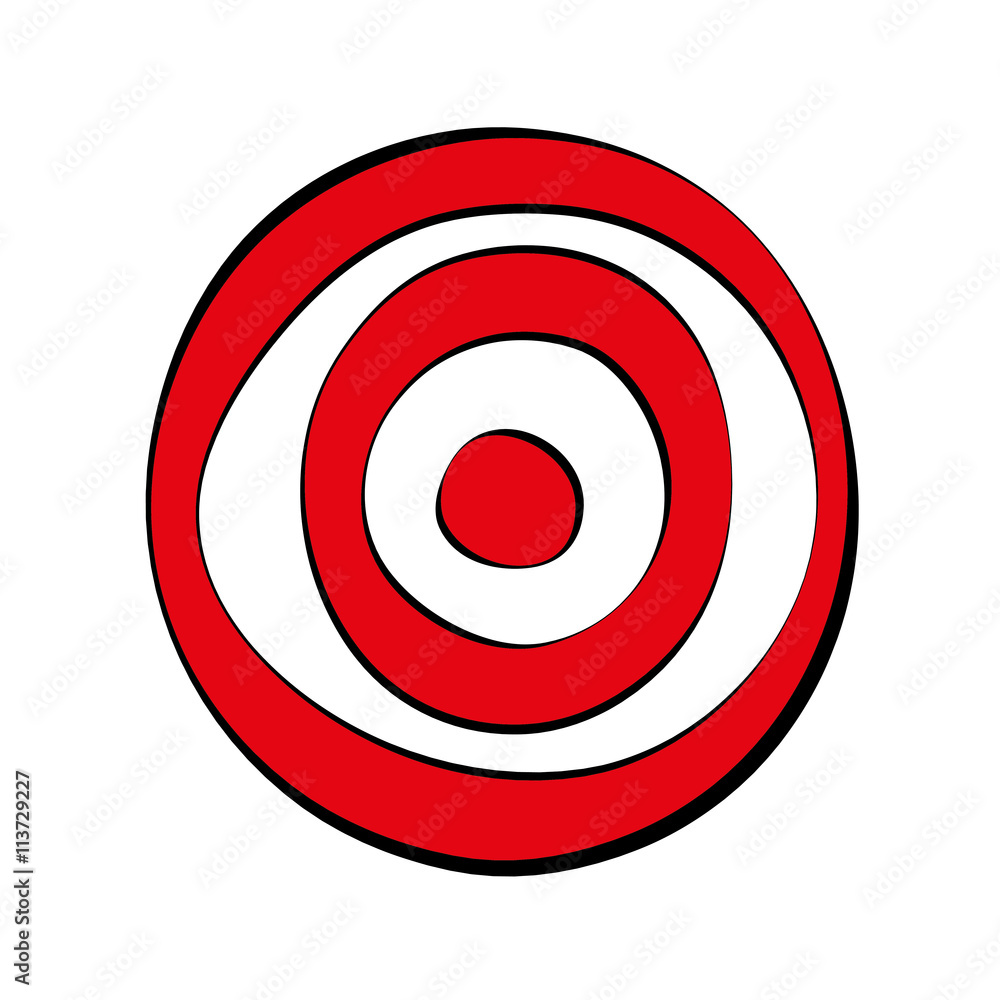Solution design. red and white target icon. vector graphic Solution design. red and white target icon. vector graphic