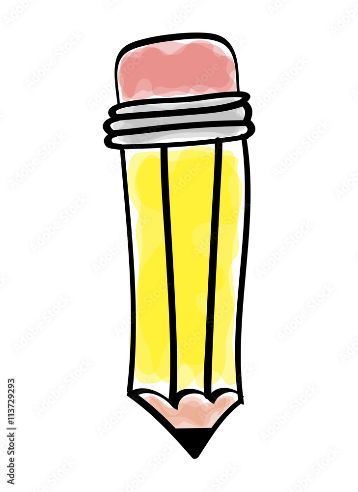 Drawing insrument design. Pencil icon. vector graphic Drawing insrument design. Pencil icon. vector graphic