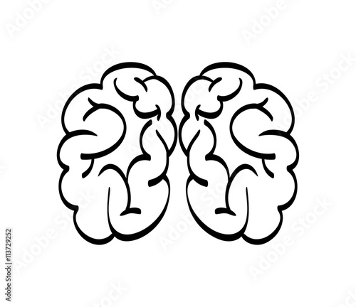 Human organ design. brain icon. vector graphic