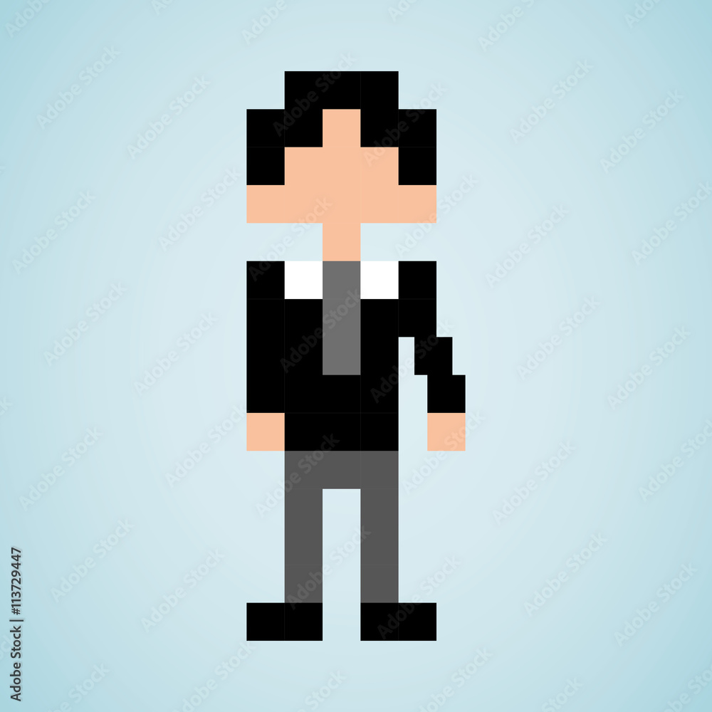 Fototapeta premium avatar person pixel design 