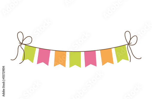 Celebration and festival design. pennant  icon. vector graphic