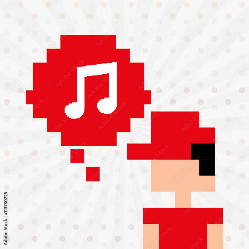 Obraz premium social media pixel design 