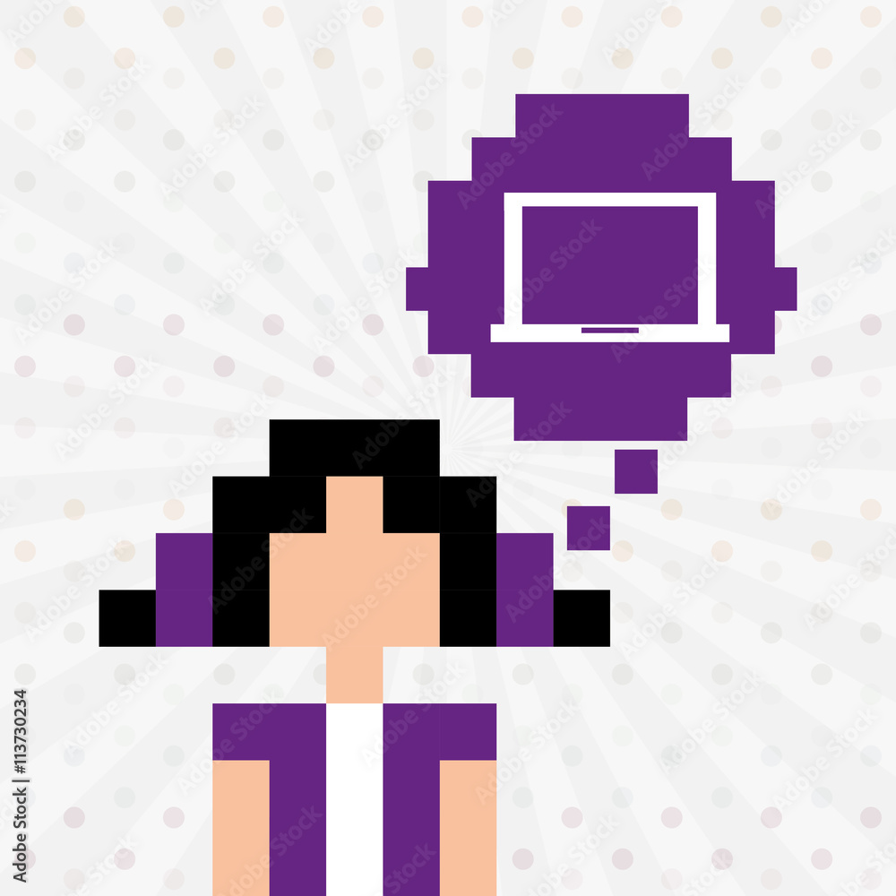 Fototapeta premium pixel user design 
