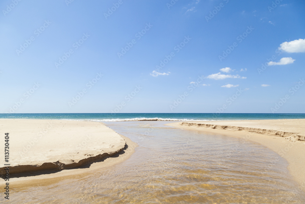 Fototapeta premium beach and tropical sea ,beautiful scenery background.