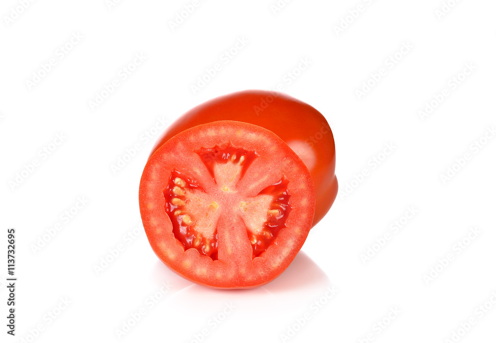 tasty tomatoes isolated on the white background tasty tomatoes isolated on the white background