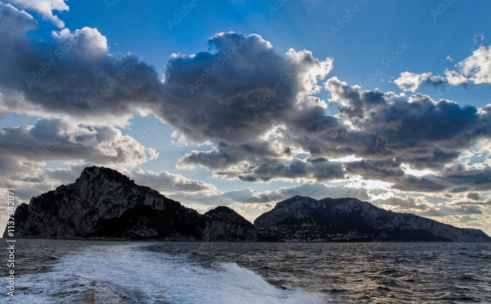 View to Capri island.